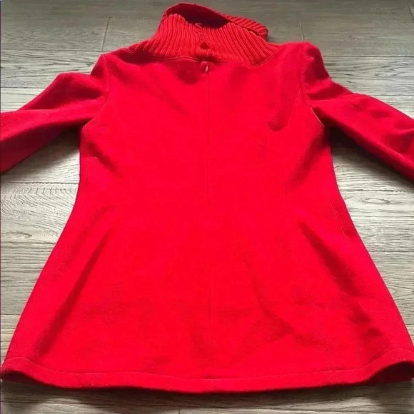 Georges Rech |  Vintage red wool blend turtleneck tunic sweater - Picture 9 of 10